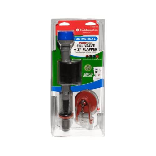 Fluidmaster K-400H-039 Toilet Fill Valve & 2-Inch Flapper Repair Kit - Universal for 2 In. Toilets