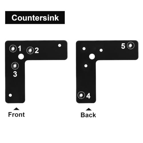 GBGS 10 Pcs 4x4 Inch Flat Corner Brace L-Shaped Mending Plate Black