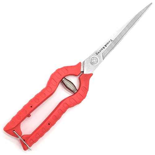 Extra Long Garden Scissor, Stainless Steel Pruning Shears, Bonsai Plant Trimming Scissors for thorny roses plant Flowers Harvesting Herbs Fruits or Vegetables