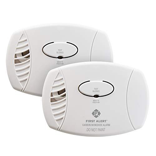 First Alert 2-Pack Battery Carbon Monoxide Alarms with 85dB Alarm & 5-Year Warranty