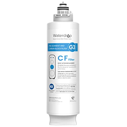 Waterdrop G3-N1CF Filter Replacement for G3-W, G3P600 & G3P800 RO Systems