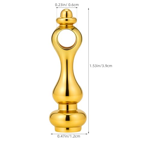LIOOBO Decor Metal Spindles 10Pcs Golden Cabinet & Furniture Accessories