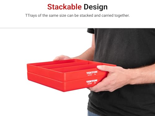 TEKTON 3-Compartment Organizer Tray, Black, 3.4 x 10.3 in, 1.5 in H