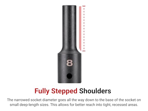 Tekton 1/2 Inch Drive x 3/4 Inch Deep Impact Socket - Impact Wrench Compatible