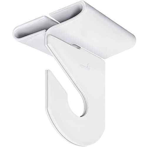 Wakhow 10 Pairs Drop Ceiling Hooks for Hanging, Suspended Track Ceiling Tile Clips, Ceiling Grid Hangers for Decorations from Classroom, Office, Home, Wedding, Hold Up to 20 lbs, 1" W X 1¨ö" H