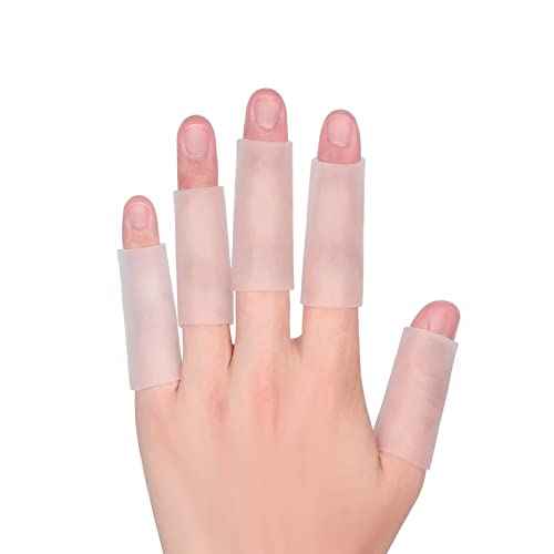 20 PCS Gel Finger Sleeve Protectors, Trigger Finger Pain Silicone Finger Sleeve Cushions and Protects Provide Relief for Finger Cracking, Corns, Blisters, and Calluses Protect.