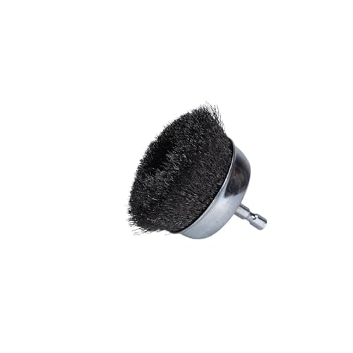 Century Drill & Tool 76223 Fine Crimped Cup Wire Brush, 2-3/4" ? Removes Rust, Paint, Weld Spatter, Cleans Pipes & Fittings, Heat-Treated Steel, Quick-Change Shank