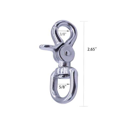 Frclona 5PCS Heavy Duty Stainless Steel Lobster Clasp Trigger Snap Hooks for Bags & Pet Leashes