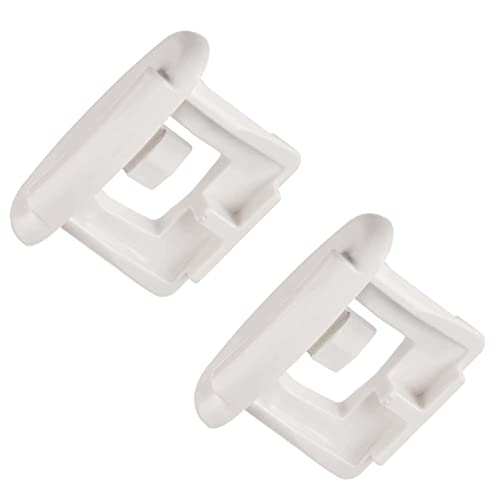 Pack 2 WD12X10304 Dishwasher Upper Rack End Cap - White, Replaces AP4484666/1556527