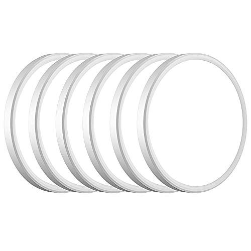 WKONCLDY 6 Pack 12-Inch White LED Flush Mount Ceiling Lights 3200lm, Daylight 5000K, Slim Design for Bedroom, Living Room, Garage