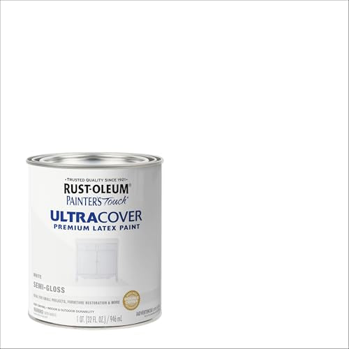 Rust-Oleum Painter's Touch Latex Semi-Gloss White Paint - 1 Quart