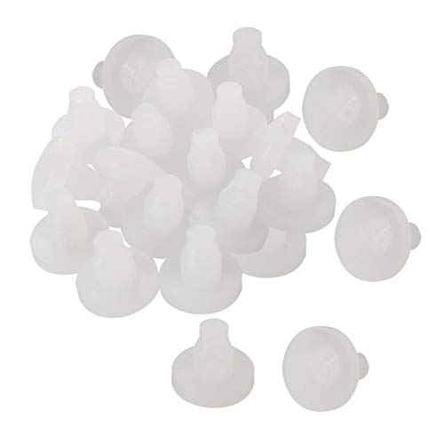 uxcell 24pcs 7mm White Stem Bumpers Glide, Patio Outdoor Furniture Glass Table Top Anti-collision Embedded