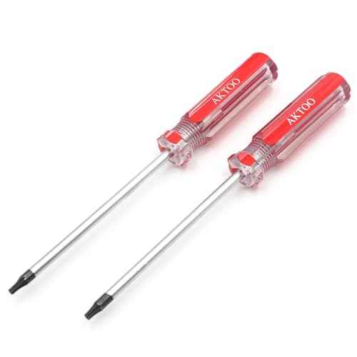 AKTOO 2PCS T15 Torx Screwdriver, 4inch Torx Driver Star Bit Screwdrivers for Computer Repairing, Automobile Tools and Home Appliances