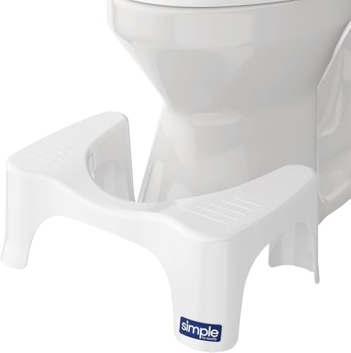 Squatty Potty Simple Curve Toilet Stool 7 Inch White Bathroom Accessory