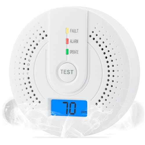Carbon Monoxide Detectors, CO Detector Battery Operated with Sensitive Sensor, Digital Display and Sound Warning, Portable Carbon Monoxide Detector Alarm JA-995 for Travel, Hotel, Home