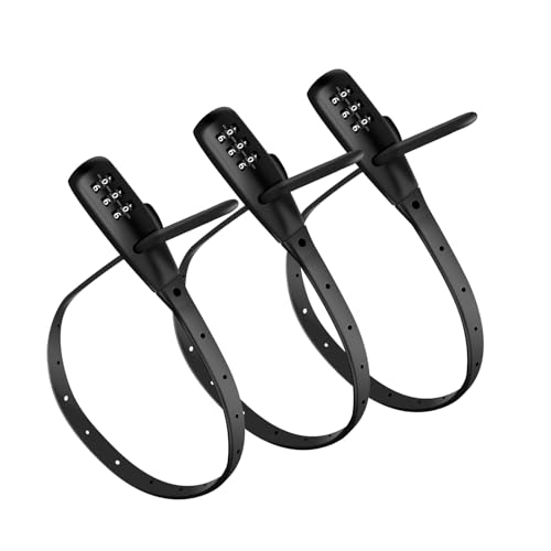 Adjustable Babyproof Lock, Easy Install on Cabinets, French Fridges, French Door, Baby Carriages, Kids Bikes, Helmet, Gates, Suit for Child & Adults, Versatile Safety Solution (3 Pack BlACK)