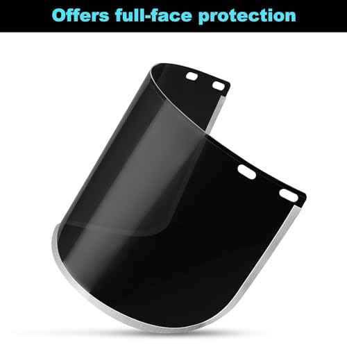 Plus tard Face Shield Replacement Lens 15.5''x8'' Face Shield Mask Compatible with Hobart 770580 Protective Face Shield Lens Transparent Shaded Visors Safety Shield Substitute(2 PCS)