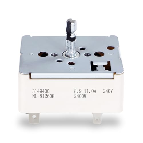XNGQUEY WP3149400 8-Inch Surface Burner Infinite Switch — Replacement for Whirlpool/Amana/Maytag