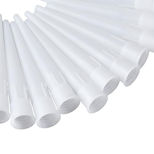 30Pcs Plastic Caulking Gun Extender - Caulk Nozzle Tips 4inch for Sausage Caulking Gun Application, Caulk Nozzle Tip Tool Easy To Use(White)