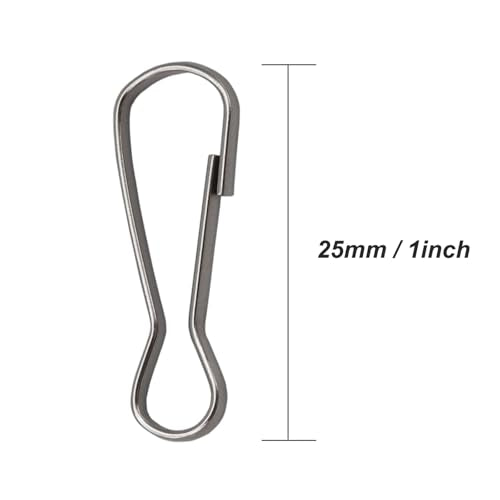 25mm Spring Hooks Pack of 100 Small Snap Clip Hooks for Crafts, Lanyards, Keychains