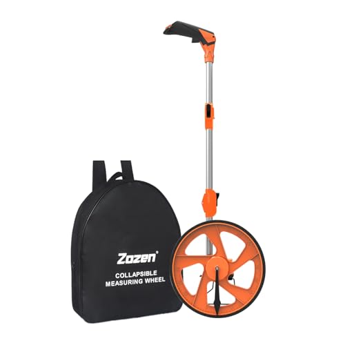 Zozen Measuring Wheel in Feet & Inches - 40in Ext., Orange, Collapsible