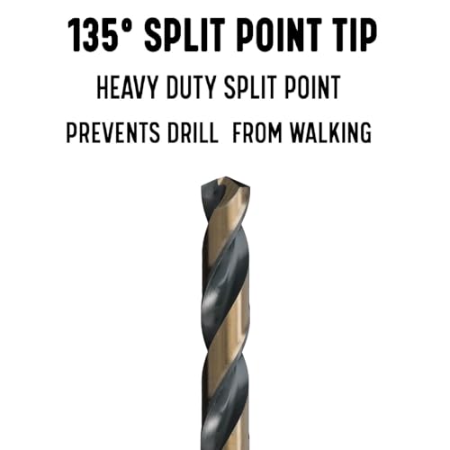 1/8 Inch High Speed Steel Split Point Drill Bit Pack of 12 - KFD Series
