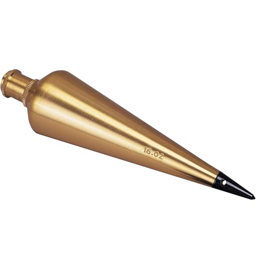 Solid Brass Plumb Bob, Construction, Stainless Steel Point,
