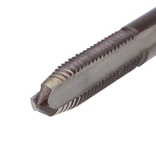 uxcell Metric Hand Tap M5 Thread 0.8 Pitch 3 Straight Flutes H2 Alloy Tool Steel Bottom & Taper Screw Tap Set Tapping Tools for Repairing 2 Pairs