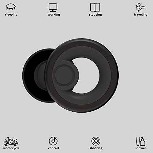 Ear Plugs for Noise Cancelling Ear Protection EarPlugs for Sleep,Concerts,Work,Study,8 Size Eartips with Small Box,Perfect -30dB Silicone Earplugs for Noise Reduction