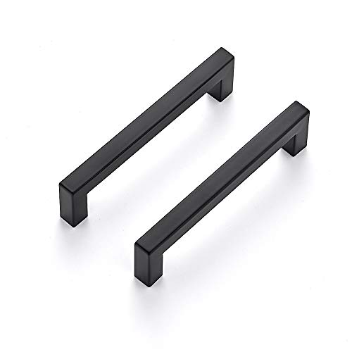 Ravinte 5-1/2 Inch Matte Black Square Cabinet Handles Pack of 10