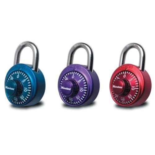Master Lock 1530DCM School or Gym Locker Lock Combination Padlock, Back to School Essential, Pack of 1 - Colors May Vary