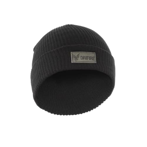 DRIFIRE FR Winter Beanie, Flame Resistant Knit Cold Weather Hat, Black