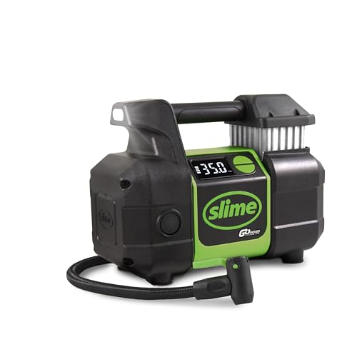 Slime Cordless Pro Power Digital Tire Inflator - Portable Air Compressor with Auto Shut-Off