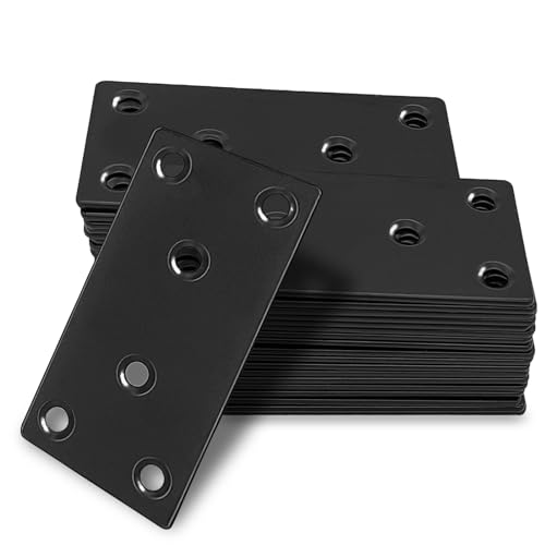 35-Piece Flat Metal Brackets 3.15" Stainless Steel Support Plates for DIY Projects