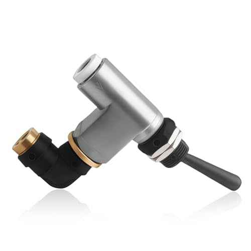 Air Toggle Control Valve Switch Self-Locking Compatible with Peterbilt 379 389 Fit for Kenworth, International LT Series 1/4 Inch Truck Quick Connect Air Toggle Switch Replaces BA14500