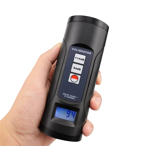 Digital Sound Level Meter Calibrator 94/114dB for 1/2" and 1" Microphones with LCD
