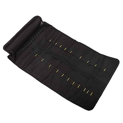22 pocket Tool Bag Canvas Wrench Roll Up Pouch/Screwdriver Pliers Roller Compartments Organizers/Small Socket Bags/Tool Roll Organizer For Mechanic,Electrician & Hobbyist