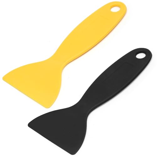 Hordion 10 Pcs Plastic Spatula Scraper Putty Knife, Air Bubble Remover Sticker Installation Tool Flexible Paint Scraper for 3D Printing Resin Removal Spackling Patching Decal Wallpaper