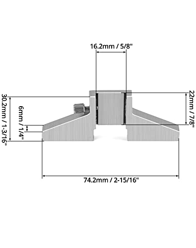 QWORK Caliper Depth Base Carbon Steel T-Bar Attachment for