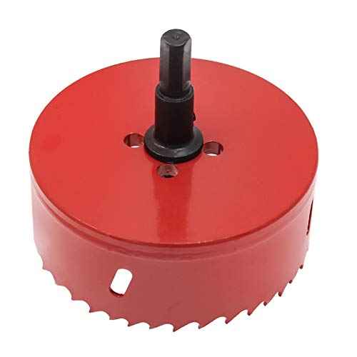 Hordion 95mm/3 3/4 inch Hole Saw Bi-Metal Saw Drilling Tool with Twist Drill Bit & L Hex Wrench for Cornhole Boards Wood Plasterboard Plywood Plastic