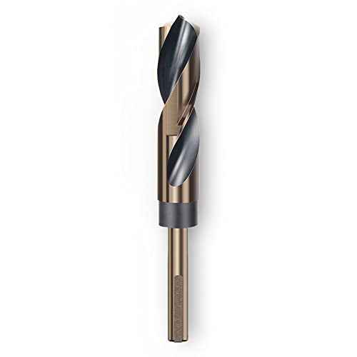 15mm Reduced Shank Twist Drill Bit with 10mm Shank for Stainless Steel Aluminum Alloy Metal Copper Plastic Wood, Made of High Speed Steel 4341, Ideal for Drilling Steel Plate