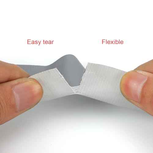 XUXU 3 Pack Duct Tape Heavy Duty Waterproof, Strong Adhesive Silver Duct Tape Bulk for Indoor Outdoor Repairs Tear by Hand, 60 Yards x 2 Inch Total