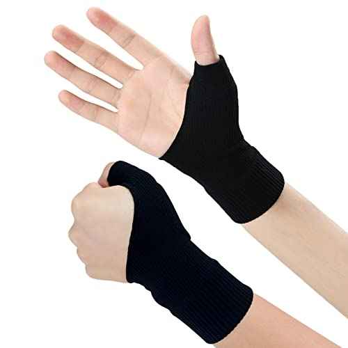 Thumb Wrist Support Braces,Breathable Thumb Compression Sleeves with Soft Gel Pads for Arthritis, Tendonitis, Comfortable Finger Splint for Relieve Hand Thumb Wrist Carpal Tunnel Joint Pain(1 Pair)
