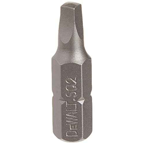 DEWALT DW2202B10 #2 Square Recess 1-Inch Bit Tip (10-Pack), Silver
