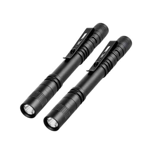 Pen Flashlight,2PCS Led Pen Light Flashlights with Clip,Mini Pocket Flashlight Small Penlight Inspection Flashlight