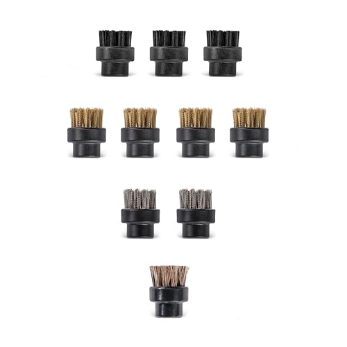 Dupray Assorted Brushes (10-Piece) – Brass, Nylon, Stainless & Horsehair for Dupray Steam Cleaner