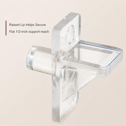 Prime-Line EP 9384 Clear Plastic Shelf Support Pegs 12 Pack for Cabinets