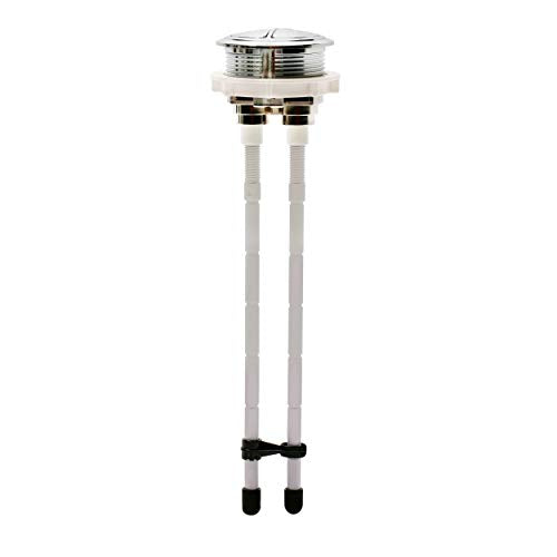 Fluidmaster Dual Flush Valve Replacement Button - 1 Pack Chrome Finish for 3” Toilets