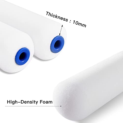 Small Foam Paint Roller Kit 4 Inch - 8 Pack for Walls, Furniture & DIY