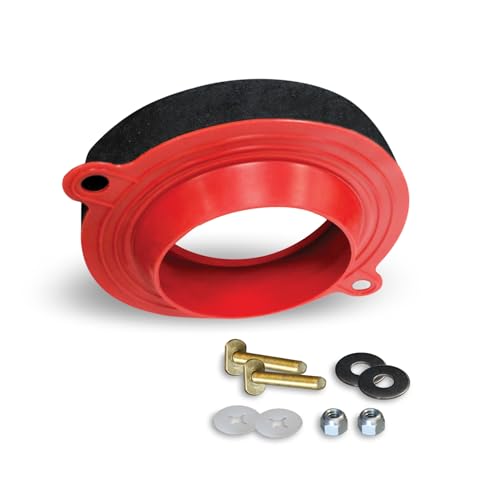 Korky WaxFree Toilet Seal Kit with Hardware — 1 Pack, Easy Install, Universal Fit